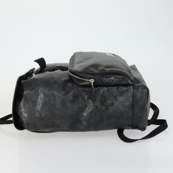 GUCCI GG Implementation Web Sherry Line Backpack Black Silver 347984 Auth ka1009 main image 5